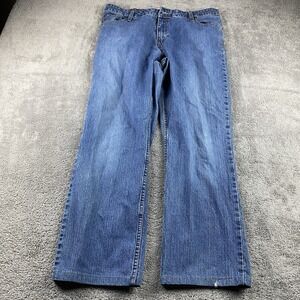 Levis Signature Stretch Straight Leg Jeans Womens Misses 16 M Blue High Rise